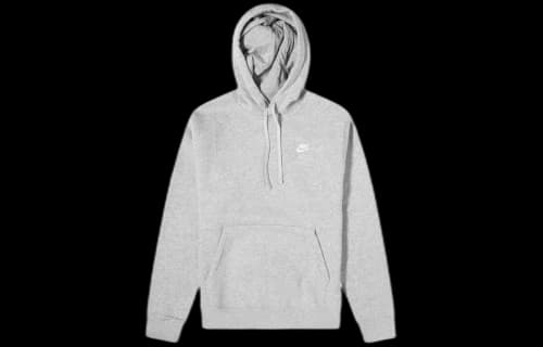 Nike Sportswear Club Fleece Pullover Hoodie Grey/White
