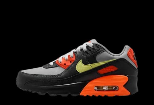 Nike Air Max 90 LTR GS 'Light Smoke Grey/Hyper Crimson/Black/Limelight' (2026)