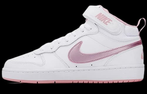 Nike Court Borough Mid 2 White Pink Glaze (GS)