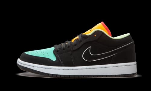 Jordan 1 Low Black Aurora Green Laser Orange