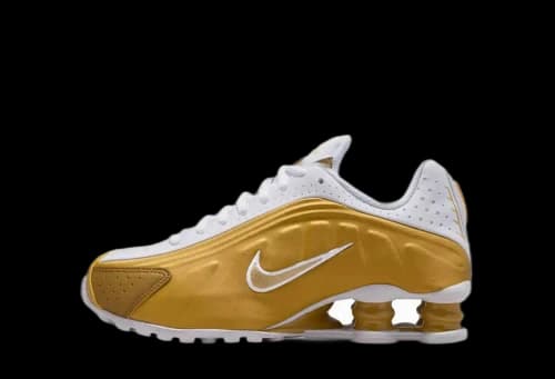 Nike Shox R4 Metallic Gold White (GS)