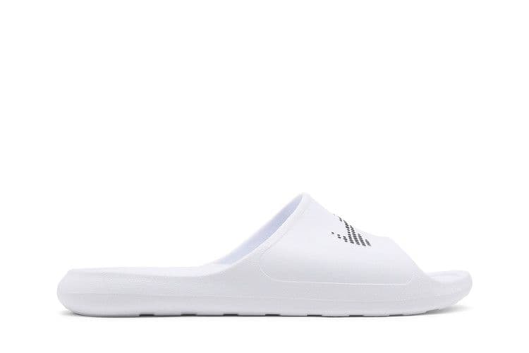 Nike Victori One Shower Slide White Polka Dot Swoosh
