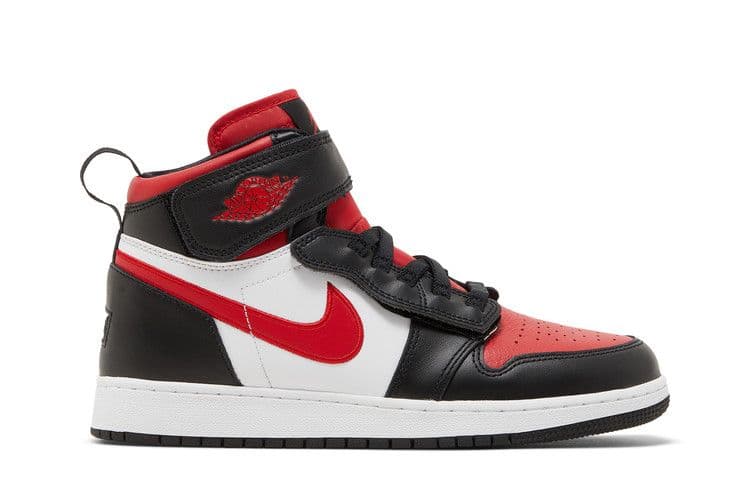 Jordan 1 High FlyEase Black White Fire Red (GS)