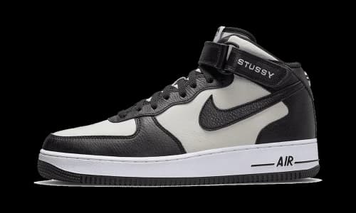 Nike Air Force 1 Mid Stussy Light Bone Black