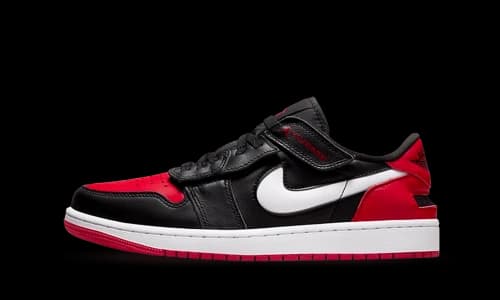 Jordan 1 Low FlyEase Black White Gym Red