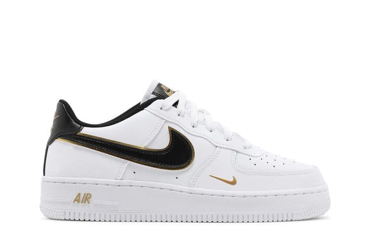 Nike Air Force 1 Low '07 LV8 Double Swoosh White Metallic Gold (GS)