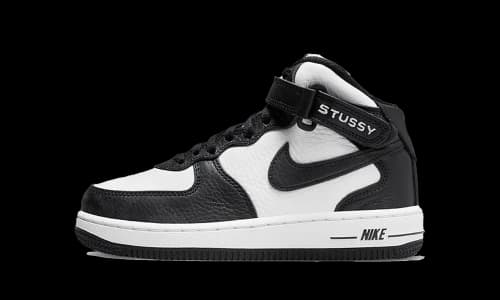 Nike Air Force 1 Mid Stussy Light Bone Black (PS)