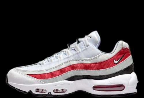 Nike Air Max 95 White Varsity Red Particle Gray