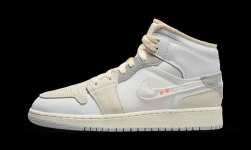 Jordan 1 Mid SE Craft Inside Out White Grey (GS)