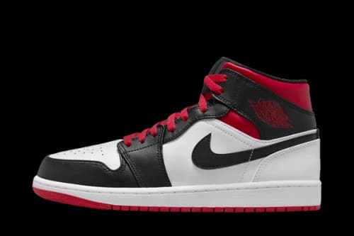Jordan 1 Mid Gym Red Black Toe