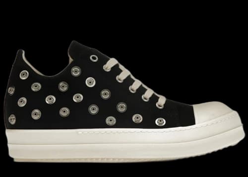 Rick Owens DRKSHDW Low Sneaks Eyelet Black Milk