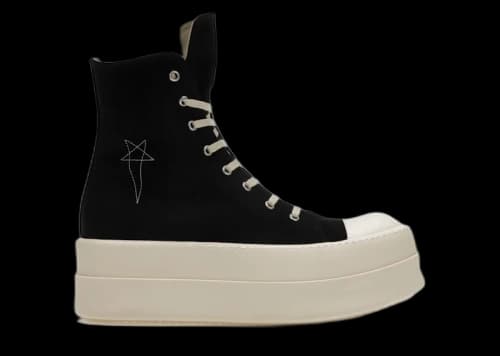 Rick Owens DRKSHDW Mega Bumper Sneaks Pentagram Black Pearl Milk