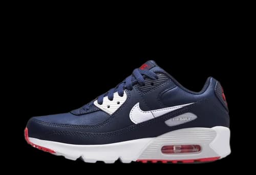 Nike Air Max 90 Leather Obsidian Track Red (GS)