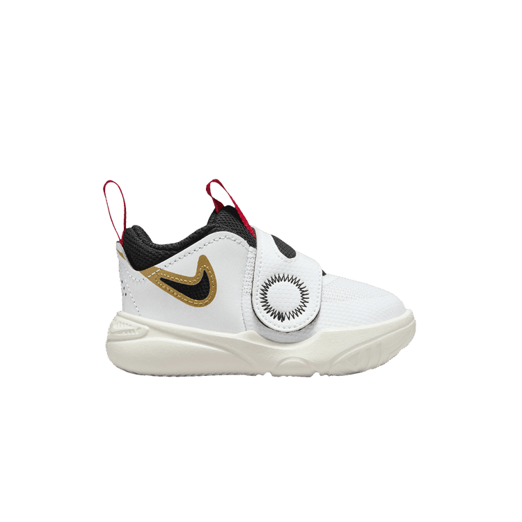 Nike Team Hustle D 11 White Metallic Gold University Red Black (TD)
