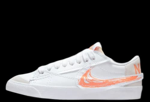 Nike Blazer Low '77 Jumbo Scribble Swoosh White Orange Trance