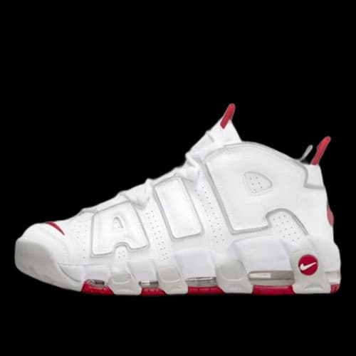 Nike Air More Uptempo 96 White Grey Fog University Red