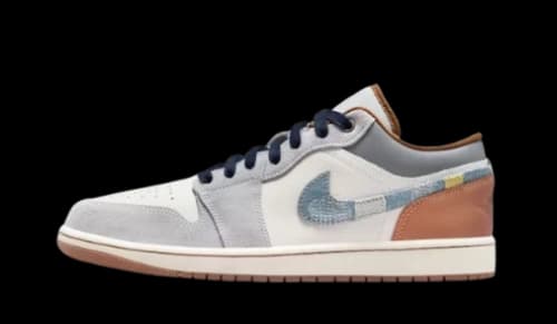 Jordan 1 Low SE Phantom Repaired Denim Swoosh