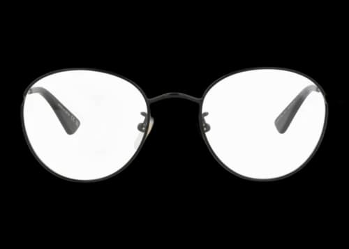 Gucci Round-Frame Metal Optical Frames Black Gold Transparent (GG0607OK-30008214-003)