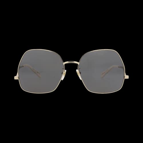 Gucci Square-Frame Metal Sunglasses Gold Gold Grey (GG0972S-30011130-001)