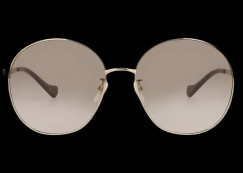 Gucci Round-Frame Metal Sunglasses Gold Gold Brown (GG1090SA-30012970-002)