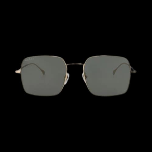 Gucci Square-Frame Metal Sunglasses Gold Gold Grey (GG1184S-30013464-001)