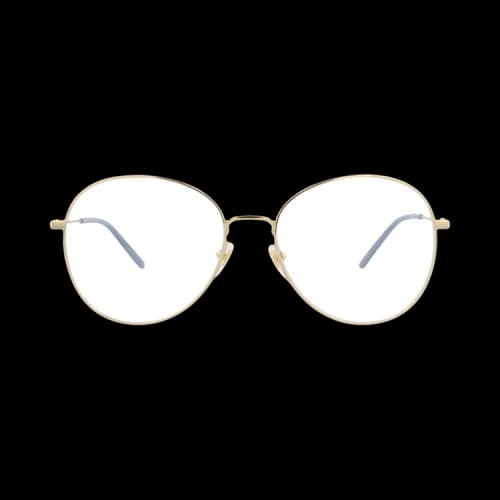 Gucci Round-Frame Metal Optical Frames Gold Gold Transparent (GG1201O-30013453-002)