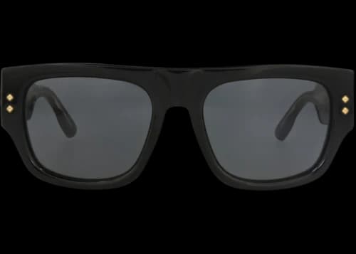 Gucci Square-Frame Recycled Acetate Sunglasses Black Black Grey (GG1262S-30013828-001)