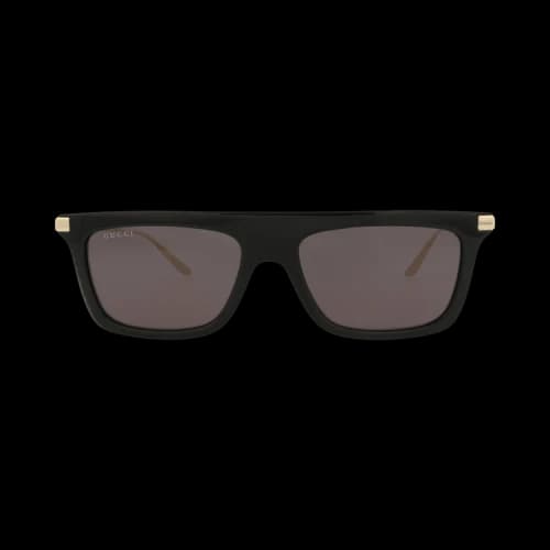 Gucci Square-Frame Recycled Acetate Sunglasses Black Gold Grey (GG1437S-30014438-001)