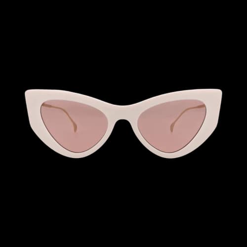 Gucci Cat Eye-Frame Injection Sunglasses Ivory Gold Red (GG1565S-30014838-003)