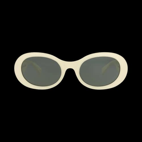 Gucci Round-Frame Recycled Acetate Sunglasses Ivory Ivory Grey (GG1587SA-30014862-003)