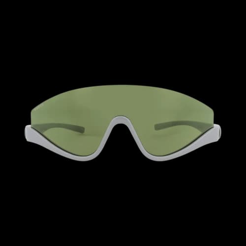 Gucci Shield-Frame Injection Sunglasses Silver Silver Green (GG1650S-30015328-011)