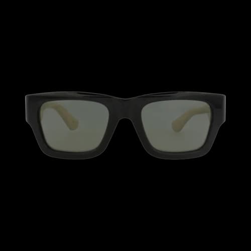 Gucci Square-Frame Recycled Acetate Sunglasses Black Ivory Grey (GG1668S-30015456-006)