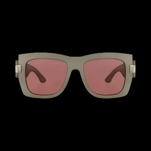 Gucci Square-Frame Injection Sunglasses Grey Grey Red (GG1688S-30015478-004)