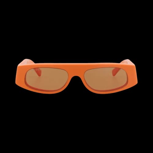 Gucci Square-Frame Recycled Acetate Sunglasses Orange Orange Brown (GG1771S-30015633-007)