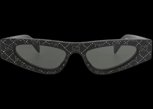 Gucci Cat Eye-Frame Recycled Acetate Sunglasses Black Black Grey (GG1779S-30015942-010)