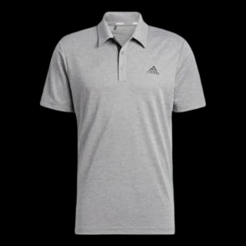 adidas Solid Color Logo Pullover Short Sleeve Sports Gray Polo Shirt