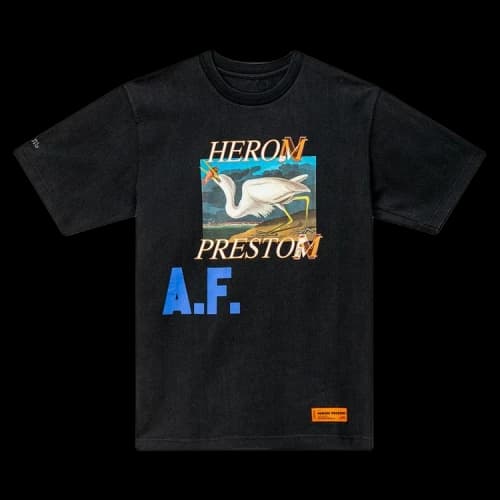 Heron Preston Logo Print AF Oversized T-Shirt Black