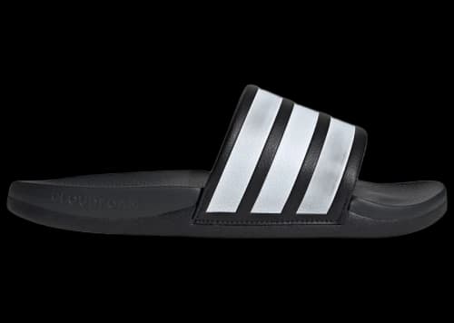 adidas Adilette Comfort 2.0 Slides Black White Carbon
