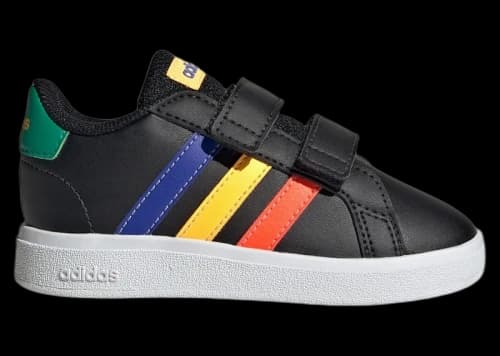 adidas Grand Court Lifestyle Hook And Loop Core Black Lucid Blue Court Green (TD)