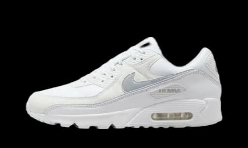 Nike Air Max 90 Premium White Metallic Silver Reflective