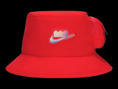 Nike x LEGO Big Kids Collection Apex Bucket Hat Rush Red/Dark Cayenne/Metallic Silver