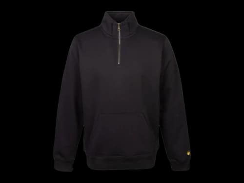 Carhartt WIP Chase Fleece Half Zip Up Sweatshirt Black