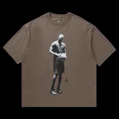 Air Jordan T-Shirt Sport Graphic Crew 'Olive Grey/Black'