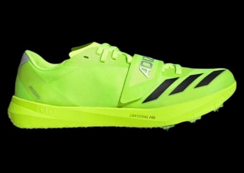 adidas Adizero TJ/PV Track and Field Lucid Lemon Core Black Silver Metallic