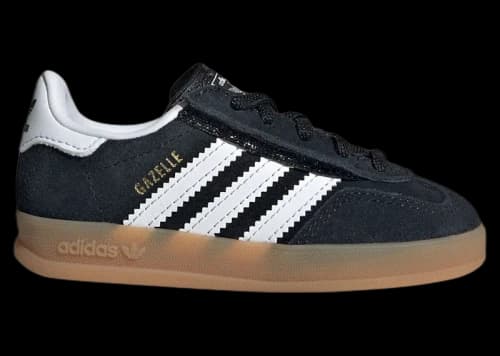 adidas Gazelle Indoor Comfort Closure Black White Gum (TD)