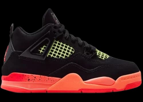 Jordan 4 Retro Black Infrared Barely Volt (PS)