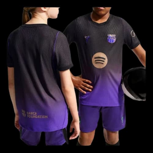 (GS) Nike Kobe x F.C. Barcelona 2026/27 Match Away Aero-FIT Authentic T-Shirt 'Field Purple Black Metallic Gold'