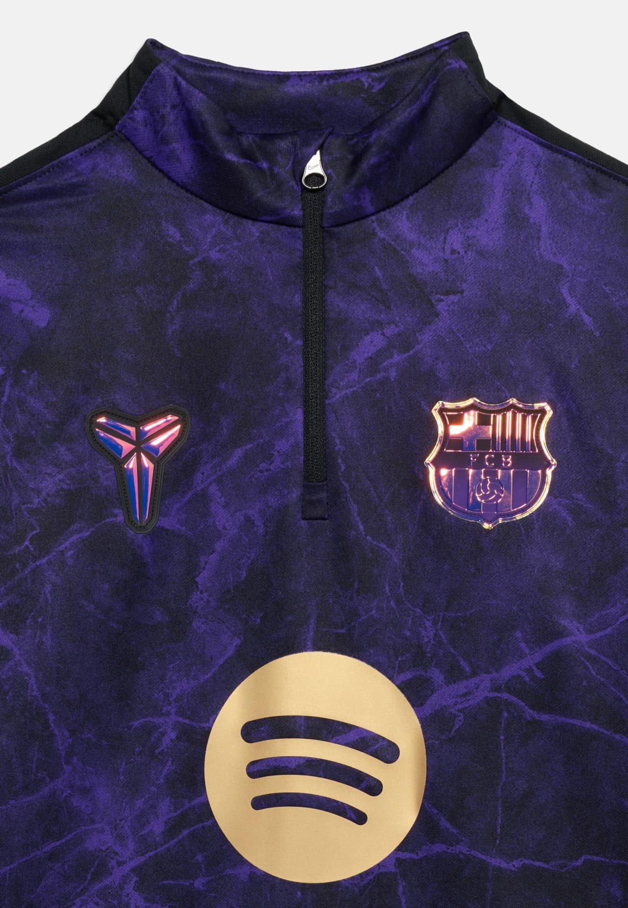 (GS) Nike Kobe x F.C. Barcelona Strike Away Dri-FIT Knit Pre-Match Drill T-Shirt 'Field Purple Black Metallic Gold'