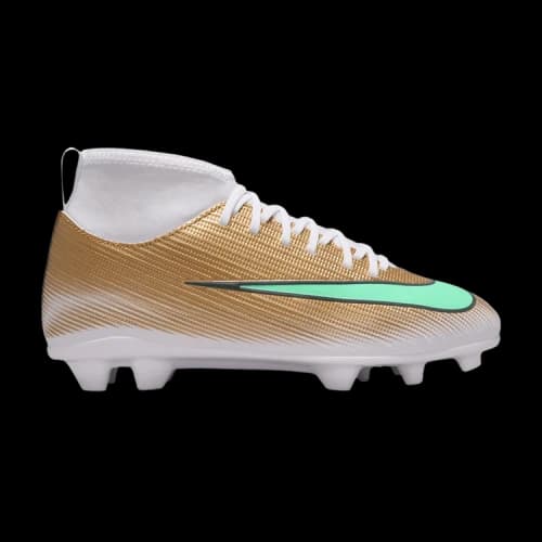 Kylian Mbappé x Nike Mercurial Superfly 11 Club FG MG GS 'Metallic Gold Green Glow'