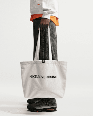 Nike Heritage "Your Message Here" 22L Tote Bag 'Oatmeal Safety Orange Safety Orange'